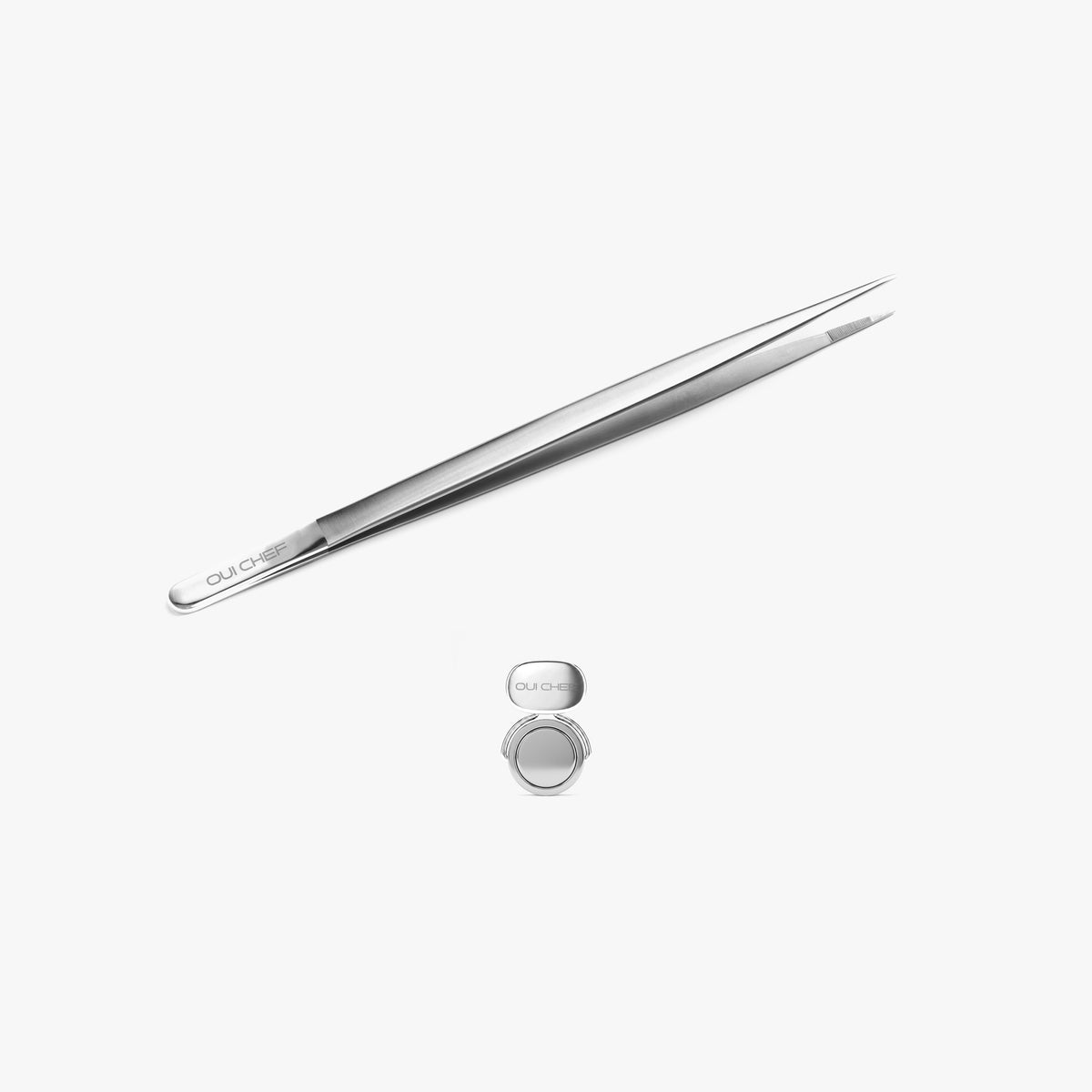 FineTouch Medium Chef's Tweezers & HoldFast Magnetic Chef’s Clip