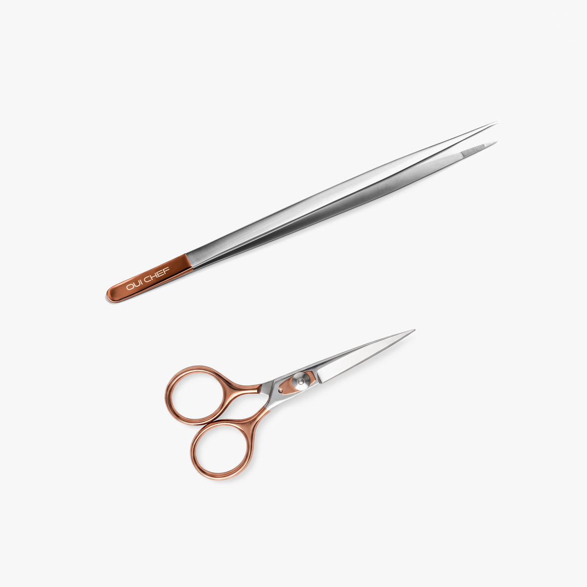 FineTouch Medium Chef's Tweezers & Gloss-Top SuperSharp Scissors
