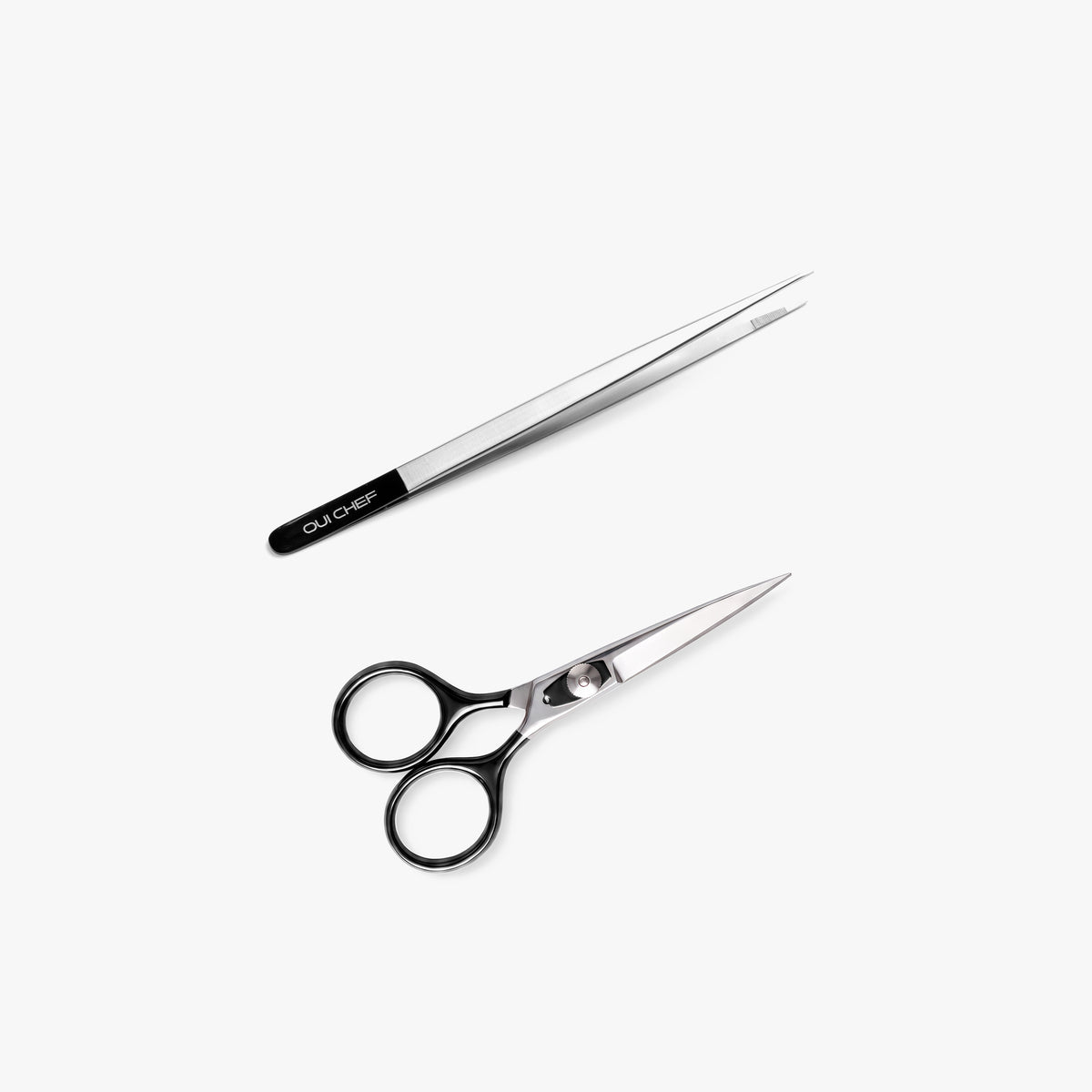 FineTouch Small Chef's Tweezers & Gloss-Top SuperSharp Scissors