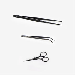 Oui-Chef-Super-Fine-Super-Sharp-Black-Tweezers-Scissors-Kit